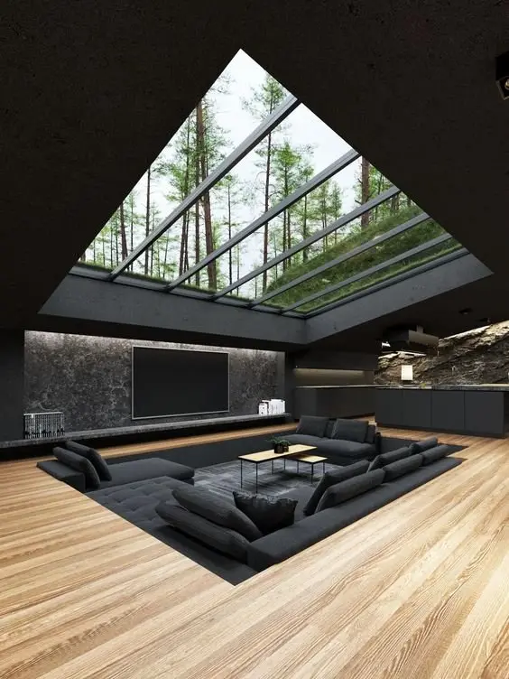 Forest Villa industrial living room: Fabulous, stunning, and mesmerising!