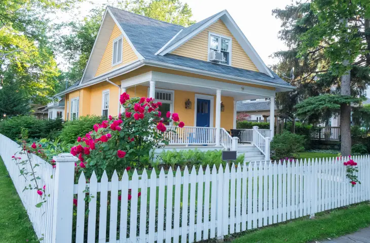 charming white picket fence