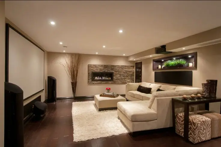 well-appointed media room