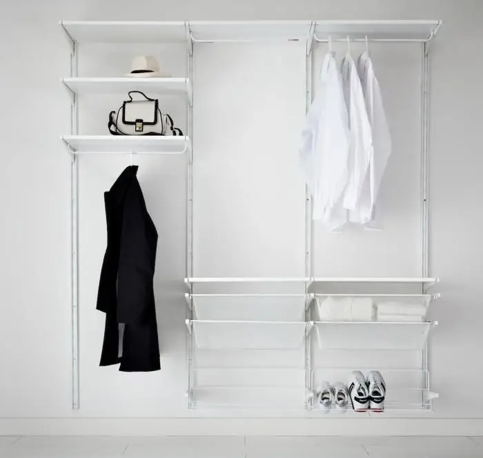 white open clothes organiser