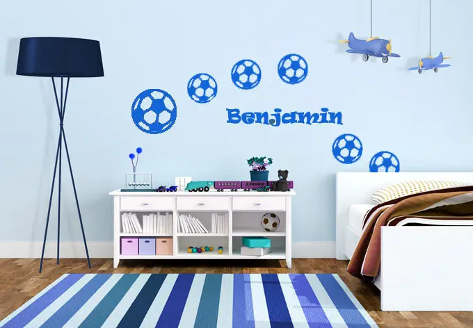blue bedroom for young boys