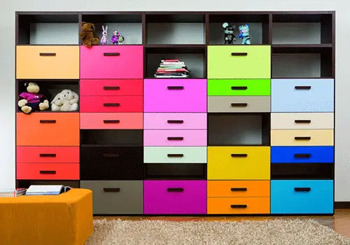 colourful drawers