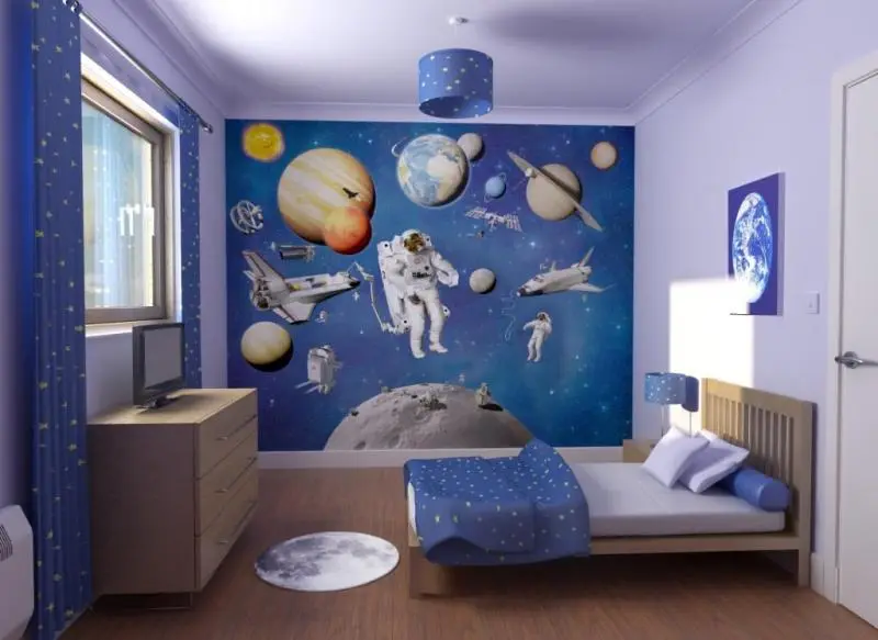 space travel themed bedroom