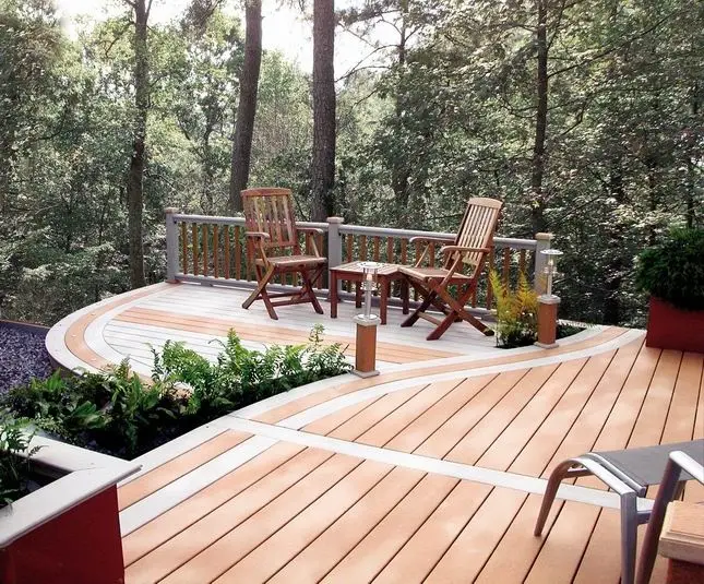 modern synthetic PVC decking