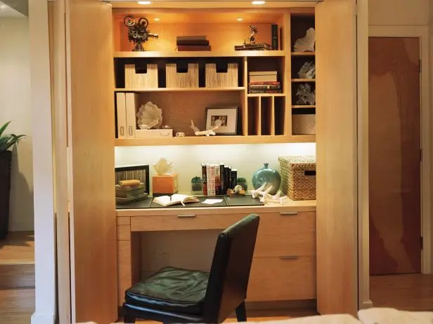 small office in a closet