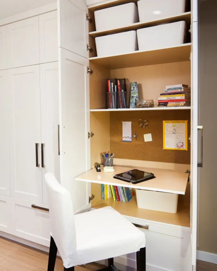 study area in a closet