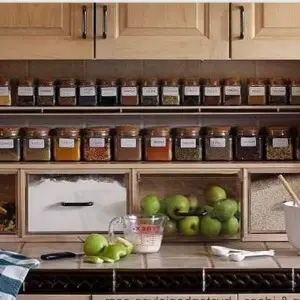 organised spice bottles