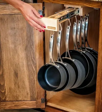 sliding pot and pan hanger