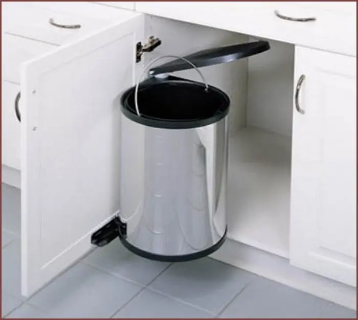 under the sink garbage bin