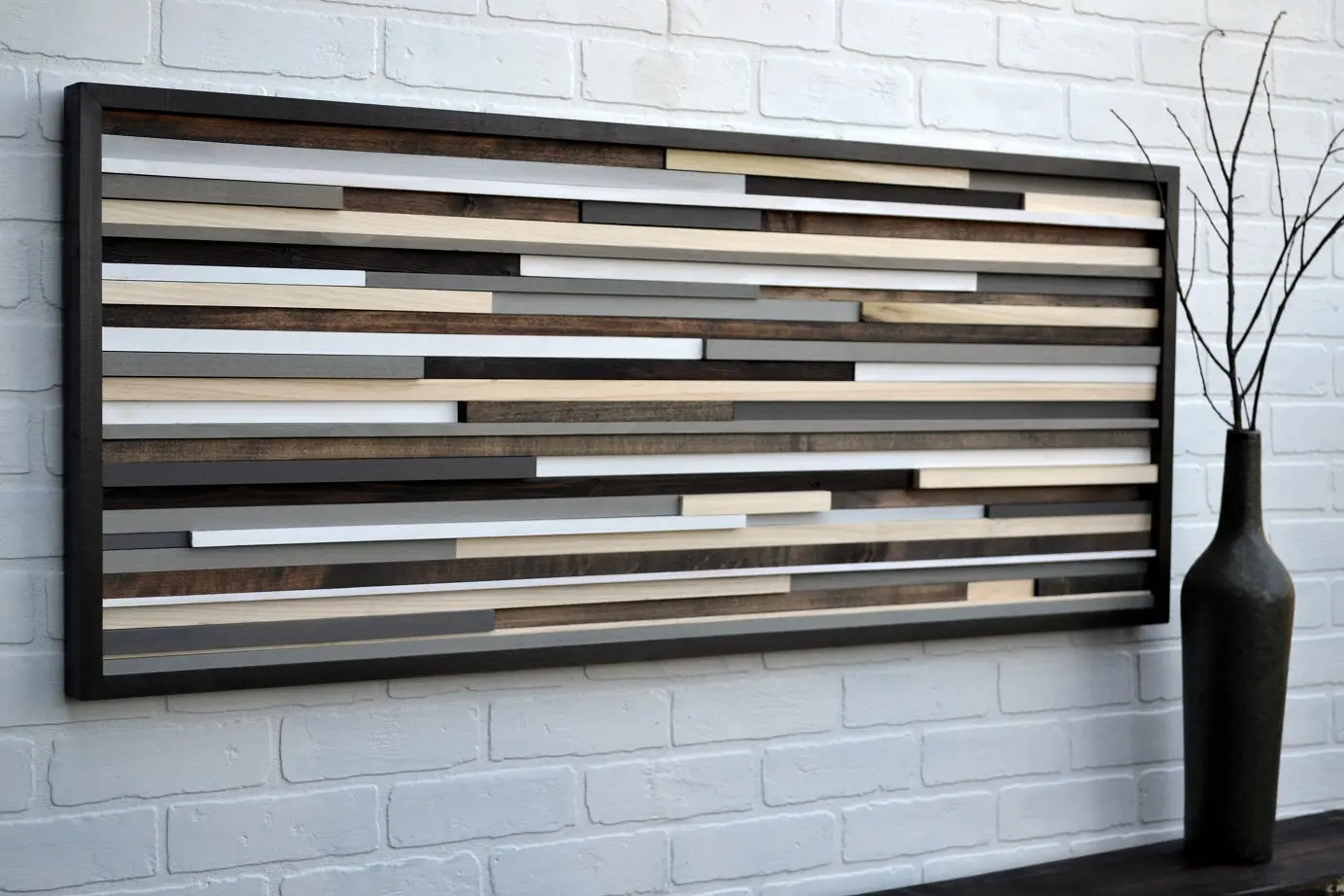 Weekend DIY Project 2: Recycled Wood Wall Feature idea