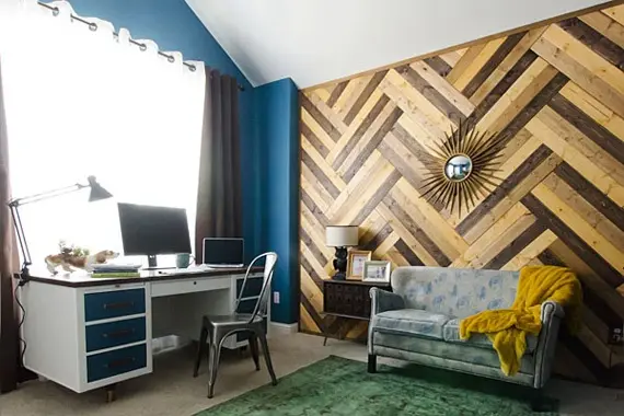 Weekend DIY Project 2: Recycled Wood Wall Feature idea
