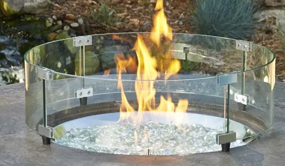 glass encased Fire Pit