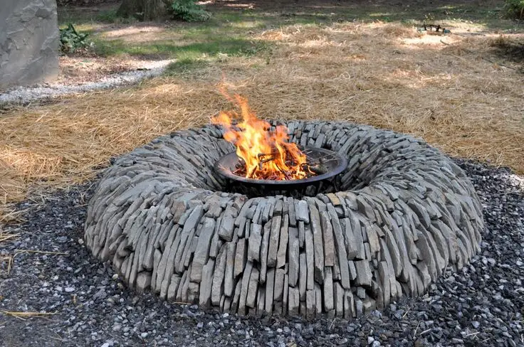 stacked stone Fire Pit