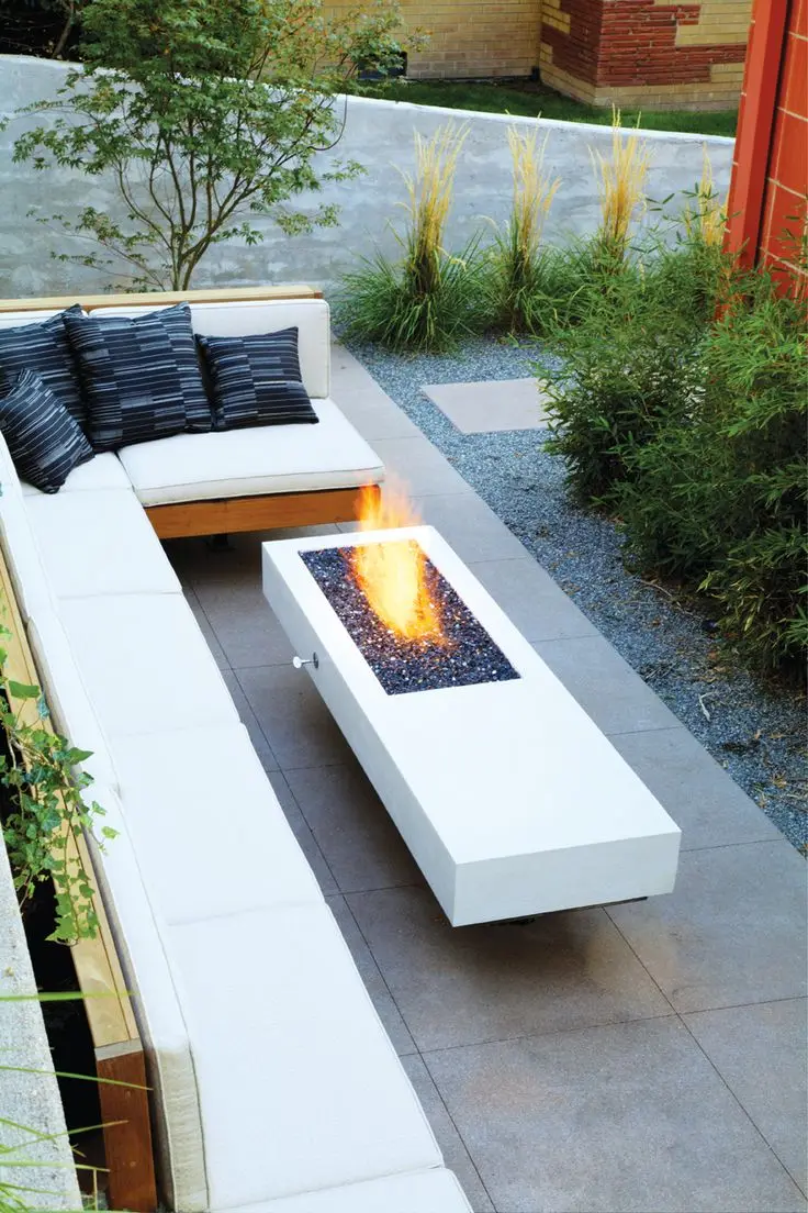 modern minimalist Backyard Fire Pit