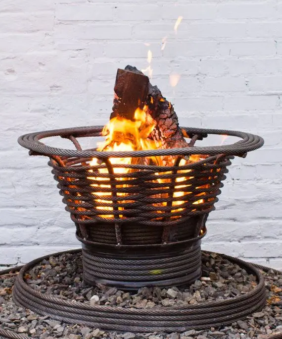 recycled cable wire Fire Pit