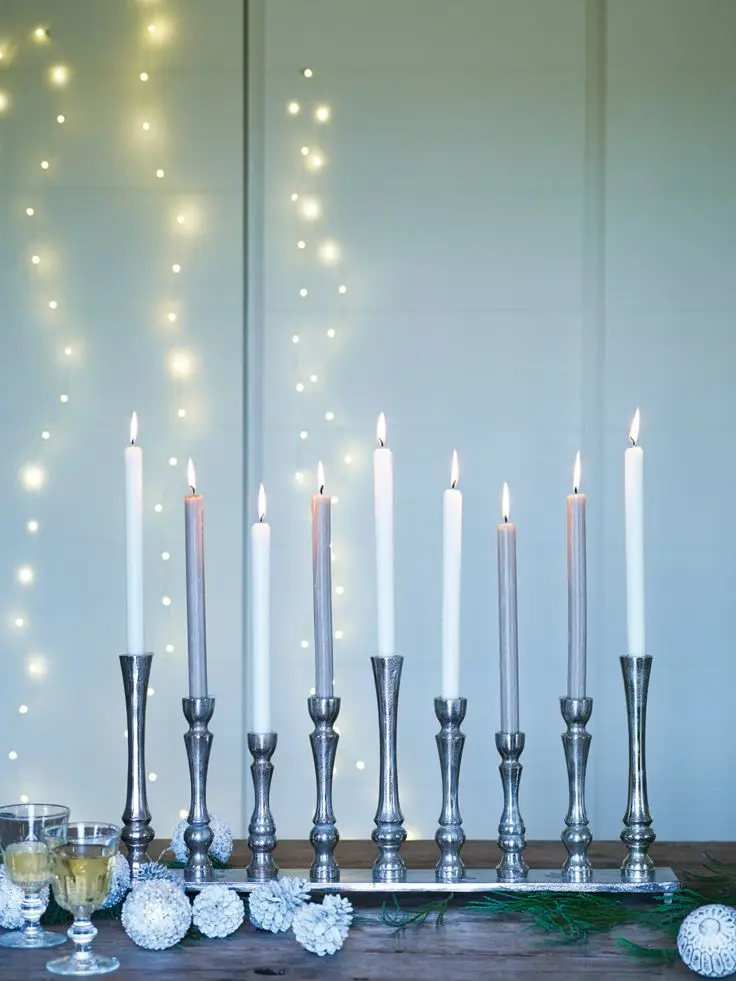 elegant silver candlesticks