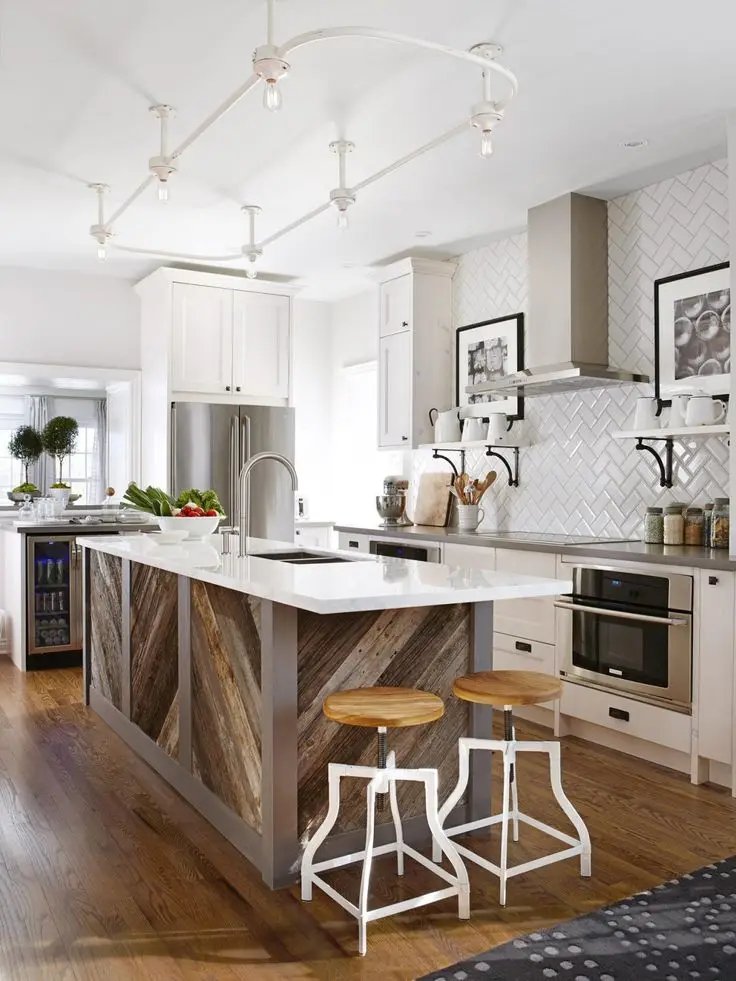 rustic white kitchen