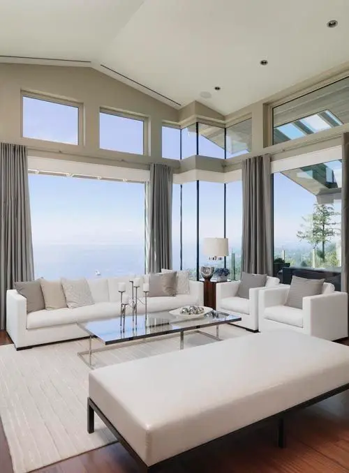 white and airy living room design
