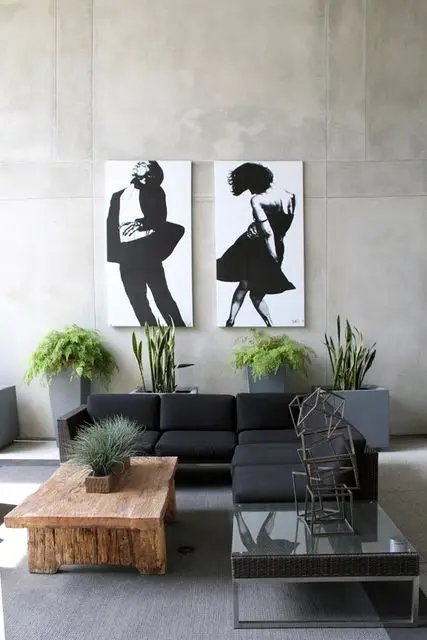 posh minimalist living room