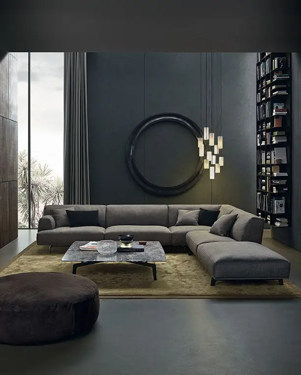 modern grey living room