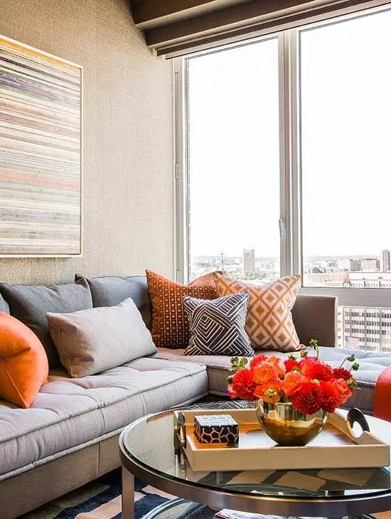 chic city apartment living room
