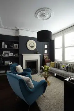 dramatic colours for living room