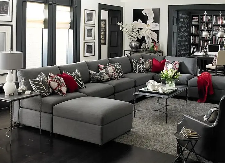 luxurious grey living room