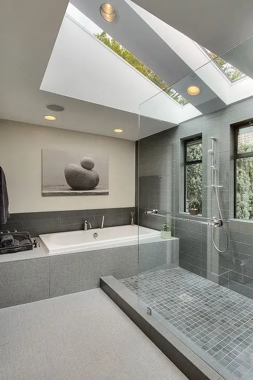well-lighted bathroom
