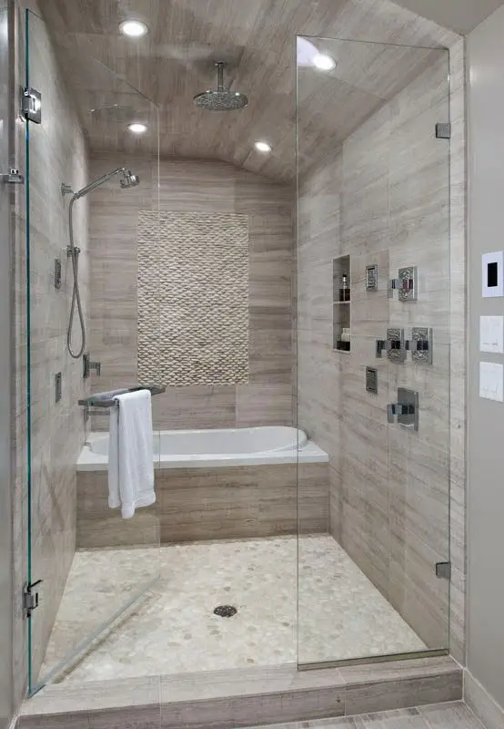 modern monochromatic bath