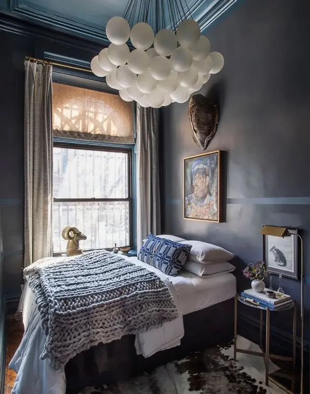 moody textured bedroom