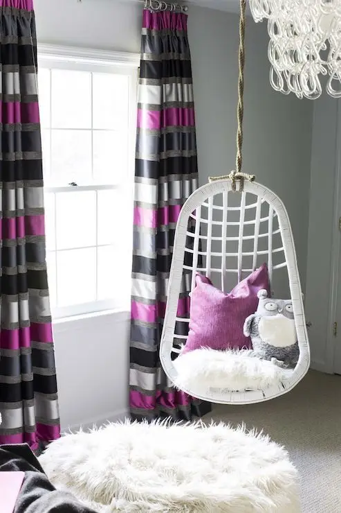 white wicket bedroom swing