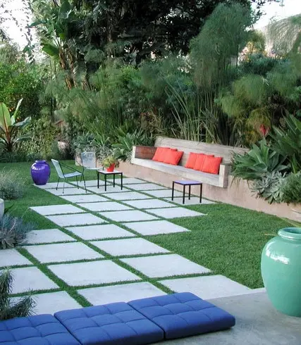 modern outdoor living area