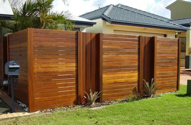 attractive wood front fence