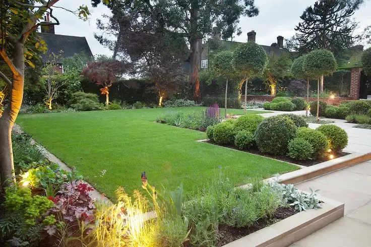 sophisticated front lawn