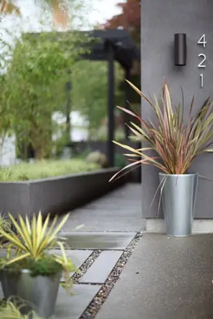 modern silver planters