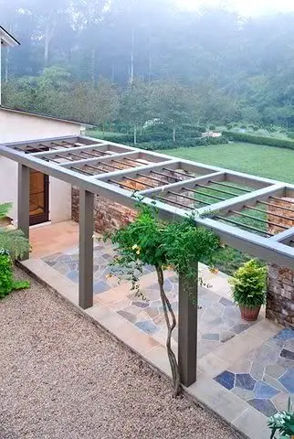 modern walkway pergola