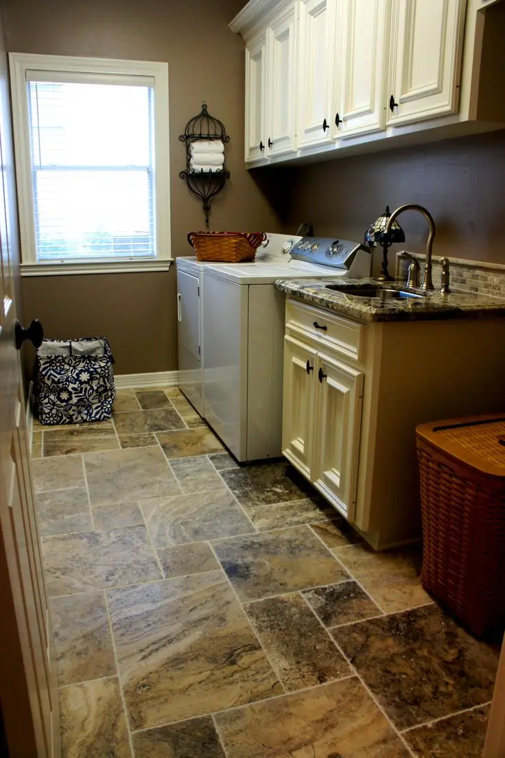 marbled laundry room