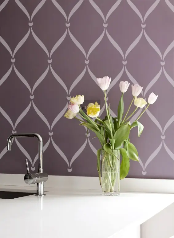 heather wall stencil