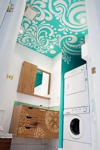 aqua boho ceiling feature