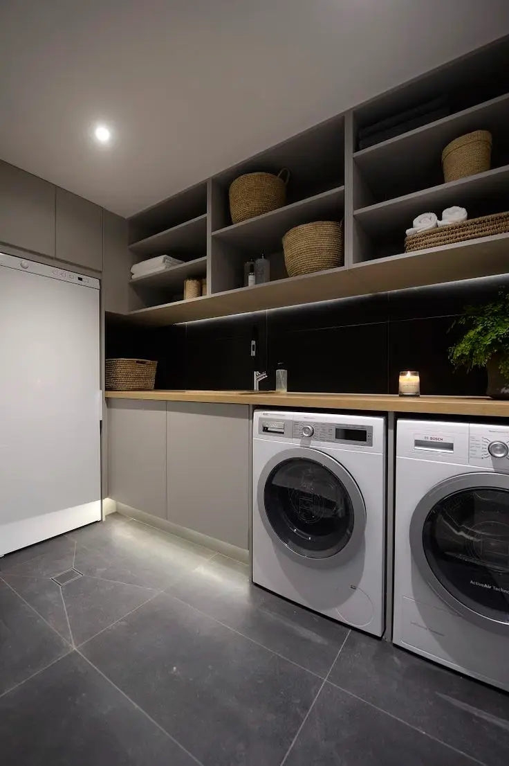 cool modern laundry room