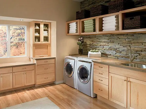 modern rustic laundry room