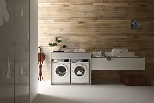 zen inspired laundry room