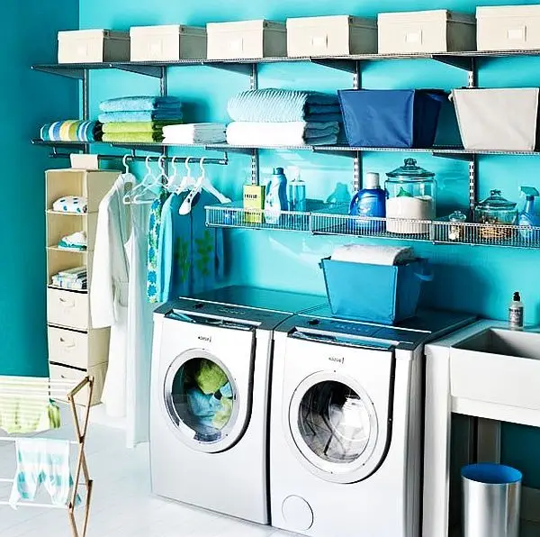 classic blue and white laundry