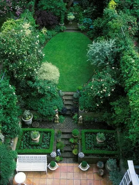 small backyard English garden