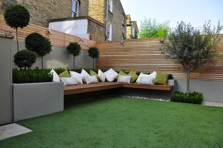 clean and green private garden