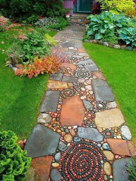 mosaic garden pathway