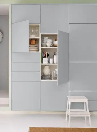 modern kitchen wall cabinetry