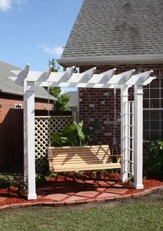 arbour and swing garden feature