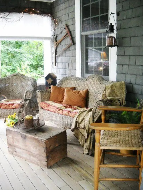 Shabby Chic front verandah: Shabby chic fails in one direction only: cheap pretending to be old. Start with well-made pieces