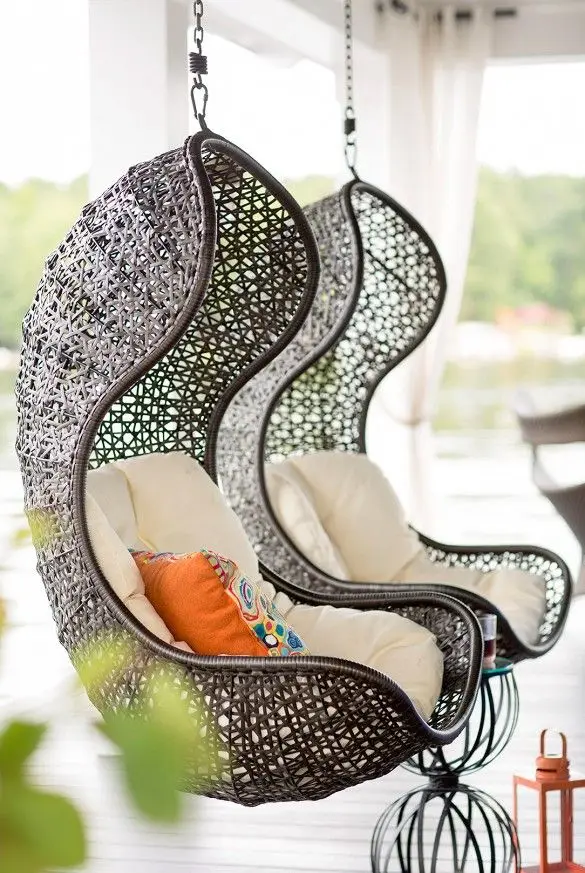 hanging lounge wicker chairs